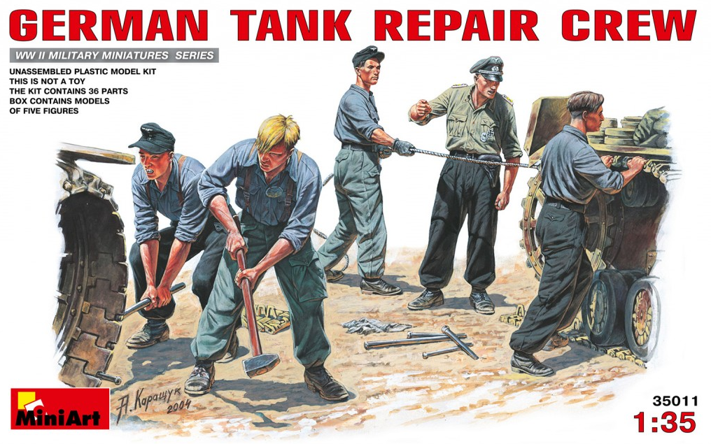 MiniArt 1/35 German Tank Repair Crew (5 Figures) Kit – Red Star Hobbies