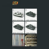 AK Interactive Wargame Series: German Panzer Grey Acrylic Paint Set (6 Colors) 17ml Bottles