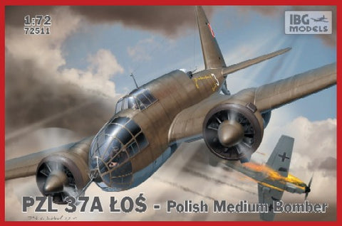 IBG Aircraft 1/72 PZL37A Los Polish Medium Bomber (New Tool) Kit