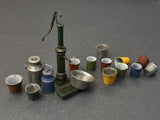 MiniArt 1/35 Water Pump Set w/Buckets, Cans, Etc Kit