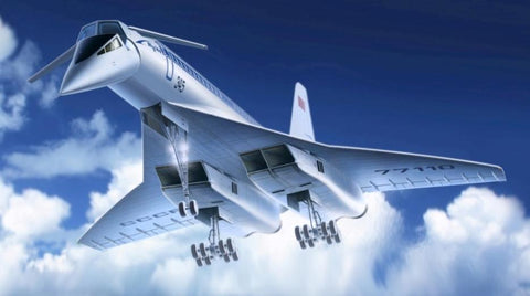 ICM 1/144 Soviet Tupolev 144 Charger Supersonic Passenger Airliner Kit
