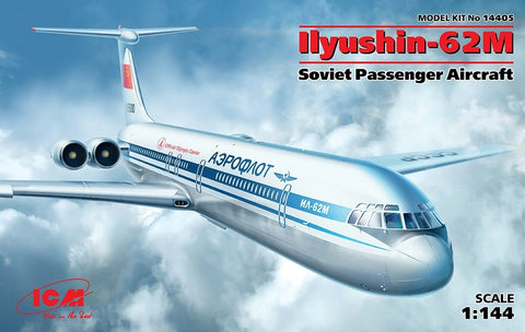 ICM 1/144 Soviet Ilyushin IL62M Passenger Airliner Kit