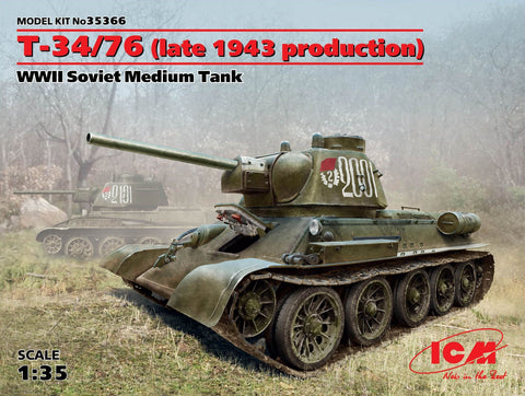 ICM 1/35 WWII Soviet T34/76 (Late 1943 Production) Medium Tank Kit