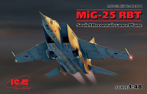 ICM Aircraft 1/48 MiG25RBT Soviet Recon Aircraft Kit