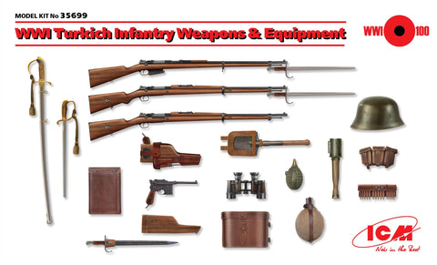 ICM 1/35 WWI Turkish Infantry Weapons & Equipment (New Tool) Kit