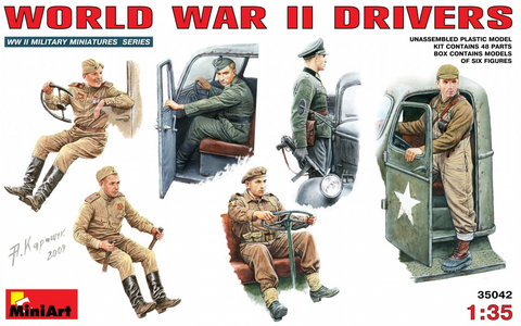 MiniArt 1/35 WWII Drivers (6 Figures) Kit