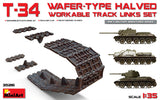 MiniArt 1/35 T34 Wafer-Type Halved Workable Track Link Set for DML, ZVE, TAM, AFV