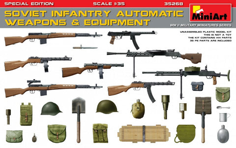 MiniArt 1/35 Soviet Infantry Automatic Weapons & Equipment Special Edition Kit