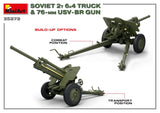MiniArt 1/35 WWII Soviet 2-Ton 6x4 Truck & 76mm USV-BR Gun (New Tool) Kit
