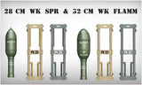 MiniArt 1/35 WWII German Rockets 28cm WK Spr & 32cm WK Flamm Kit
