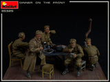 MiniArt 1/35 Dinner on the Front: Soviet Soldiers (5) w/Furniture & Accessories Kit