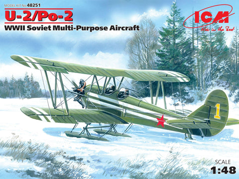 ICM Aircraft 1/48 WWII Soviet U2/Po2 Multi-Purpose Aircraft Kit