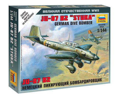Zvezda 1/144 Ju87B2 Stuka Bomber (Snap Kit)