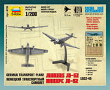 Zvezda  1/200 Ju52 Transporter (Snap Kit)