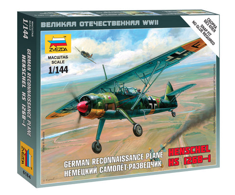Zvezda  1/144 WWII German Henschel He126 Recon Aircraft (Snap Kit)