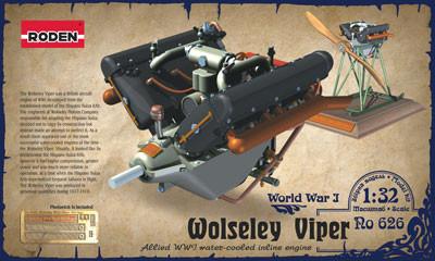 Roden 1/32 Wolseley W4A Viper WWI V-Figurative Water-Cooled Aircraft Engine Kit