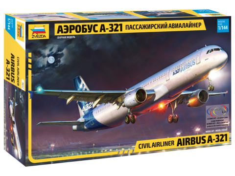 Zvezda 1/144 Airbus A321 Passenger Airliner Kit