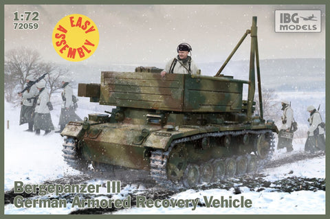 IBG Military 1/72 Bergepanzer III German Armored Recovery Vehicle Kit