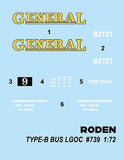 Roden 1/72 WWI LGOC B Type British Bus Kit