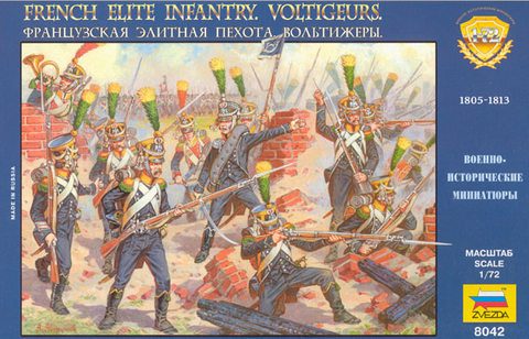 Zvezda Military 1/72 French Elite Infantry Voltigeurs 1805-13 (40) Kit