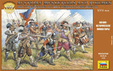 Zvezda 1/72 Austrian Musketeers & Pikemen XVI-XVII Century (45) (Re-Issue) Kit