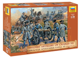 Zvezda 1/72 Swedish Artillery of Charles XIIc (35 w/6 Horses & 5 Cannons) (Re-Issue) Kit