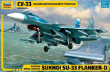 Zvezda 1/72 Russian Sukhoi Su33 Flanker D Naval Fighter Kit
