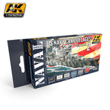 AK Interactive Naval Series: US Navy WWII Camouflage Vol. 2 Acrylic Paint Set (6 Colors) 17ml Bottles