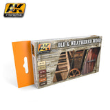 AK Interactive Old & Weathered Wood Vol.1 Acrylic Paint Set (6 Colors) 17ml Bottles