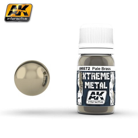 AK Interactive Xtreme Metal Pale Brass Metallic Paint 30ml Bottle