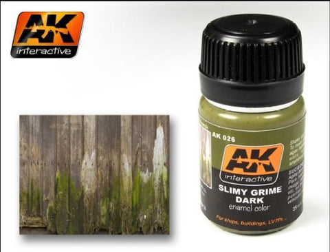 AK Interactive Slimy Grime Dark Enamel Paint 35ml Bottle