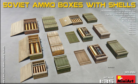 MiniArt 1/35 Soviet Ammo Boxes w/Shells Kit