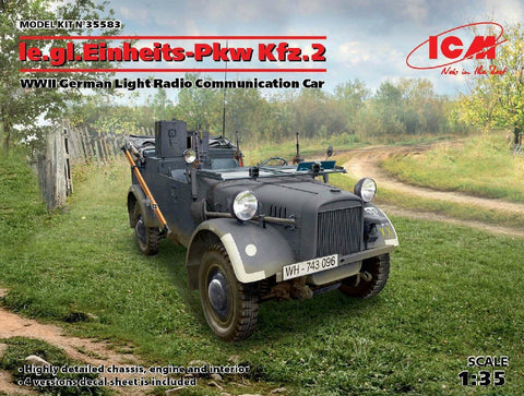 ICM 1/35 WWII German le.gl.Einheitz PkwKfz 2 Light Radio Car Kit