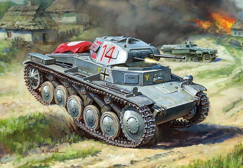 Zvezda Military 1/100 German PzKpfw II Light Tank Kit