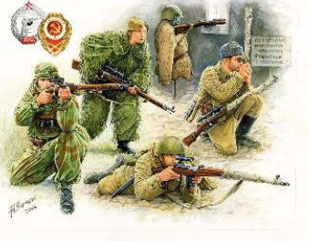 Zvezda Military 1/72 WWII Soviet Sniper (4) Kit