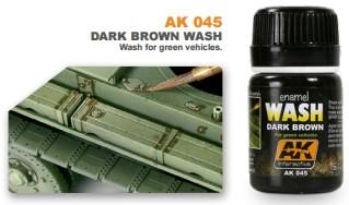 AK Interactive Dark Brown Wash Enamel Paint 35ml Bottle