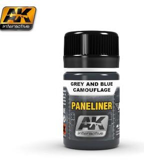 AK Interactive Air Series: Panel Liner Grey & Blue Camouflage Enamel Paint 35ml Bottle