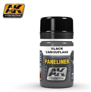 AK Interactive Air Series: Panel Liner Black Camouflage Enamel Paint 35ml Bottle