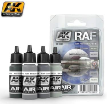 AK Interactive Air Series: RAF Day Fighter Scheme Acrylic Paint Set (4 Colors) 17ml Bottles