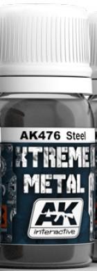AK Interactive Xtreme Metal Steel Metallic Paint 30ml Bottle