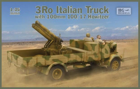 IBG Military 1/35 3Ro Italian Truck w/100/17 100mm Howitzer (New Tool) Kit
