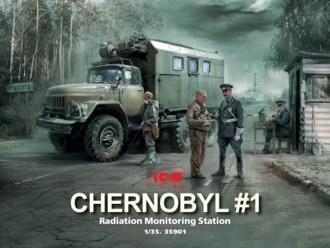 ICM 1/35 Chernobyl #1: Radiation Monitoring Station Diorama Set
