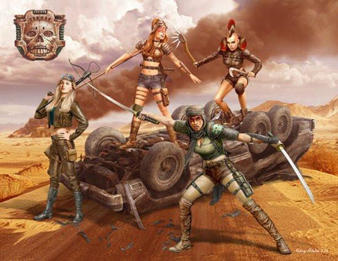Master Box 1/35 Desert Battle: Skull Clan Death Angels Women Warriors (4) Kit