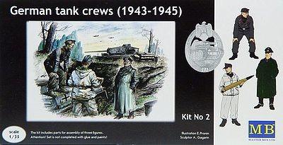 Master Box Ltd 1/35 German Tank Crew Set #2 1943-45 (3) Kit