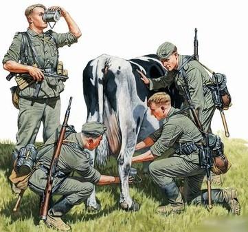 Master Box Ltd 1/35 WWII Operation Milkman German Infantry (4 & Cow) Kit