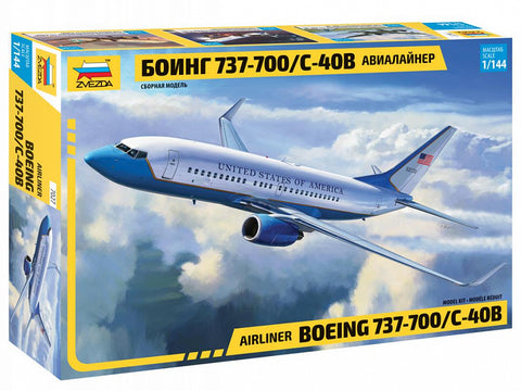 Zvezda 1/144 B737-700/C40B United States of America Airliner Kit