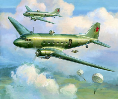 Zvezda Aircraft 1/200 Soviet Li2 Transporter 1942-45 Kit