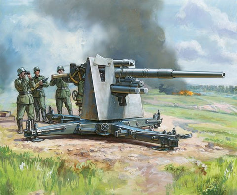 Zvezda Military 1/72 Flak 36/37 AA Gun w/4 Crew Kit