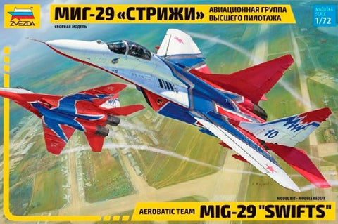 Zvezda Aircraft 1/72 MiG29 Swifts Aerobactic Team Aircraft Kit